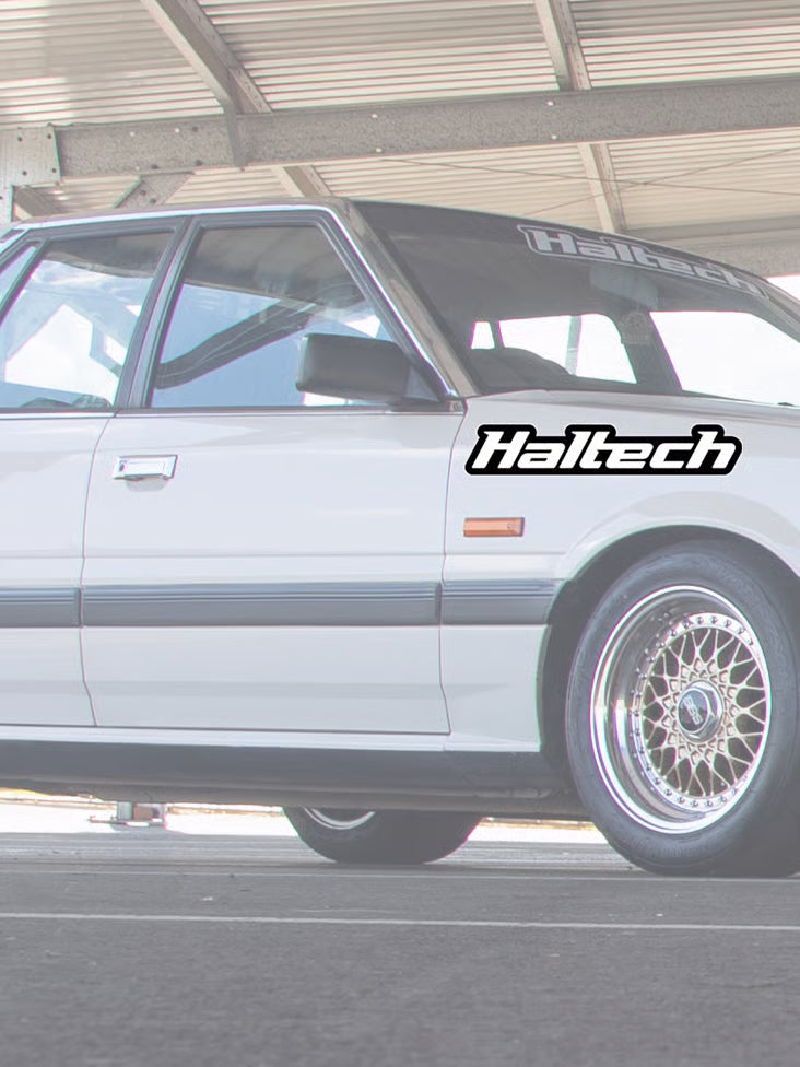 Haltech Sticker 400mm - Black & White Size: 400mm (16")