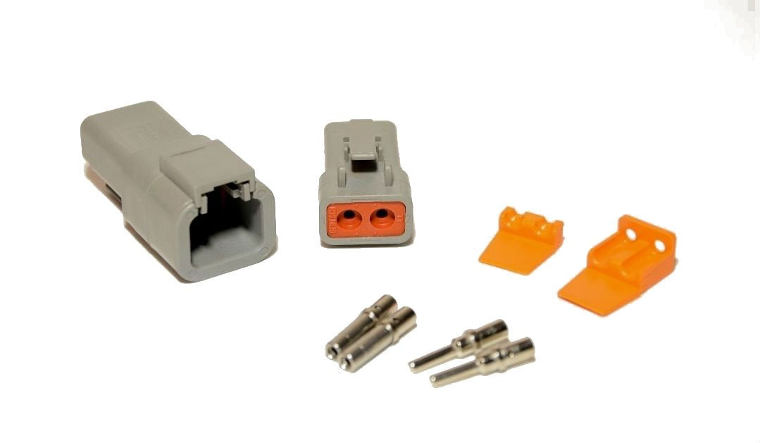 Haltech Plug and Pins Only - Matching Set of Deutsch DTP-2 Connectors (25 Amp)