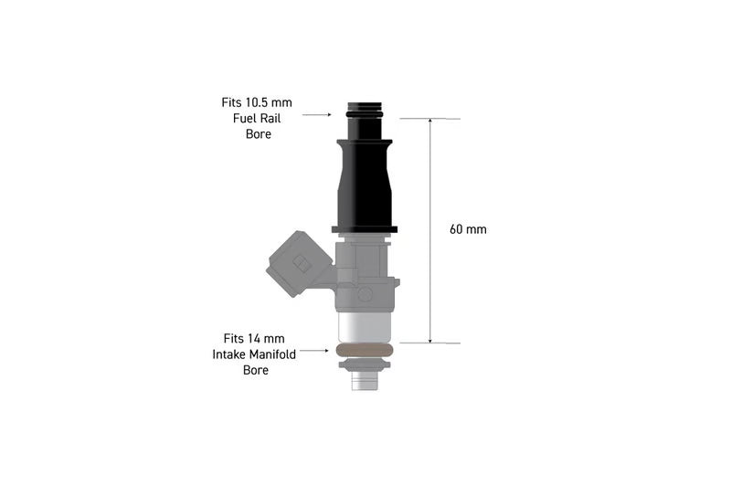Haltech Fuel Injector Adapter - 10.5mm 1/2 to Full Length