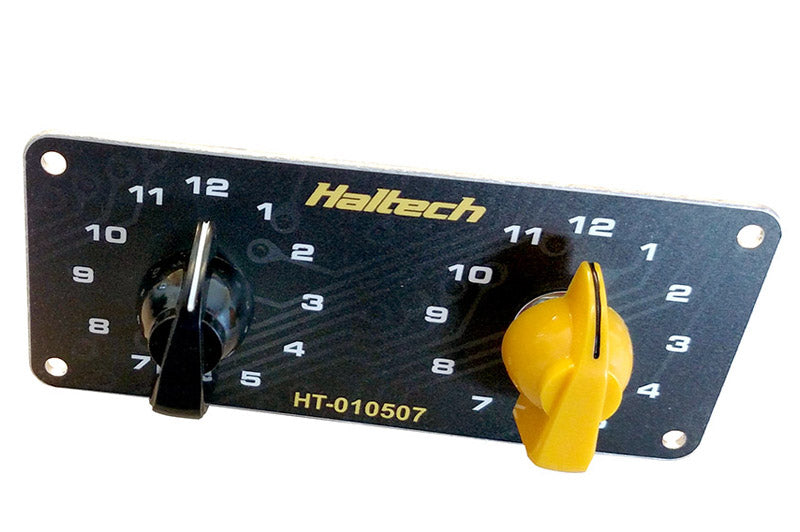 Haltech Dual Switch Panel Only - Includes Yellow Knob