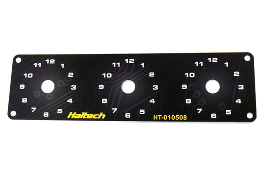 Haltech Triple Switch Panel Only - Includes Yellow & Red Knobs