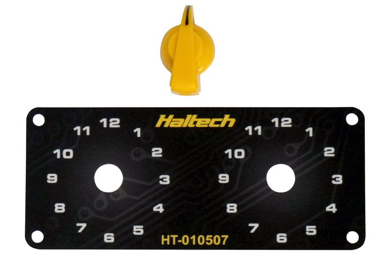 Haltech Dual Switch Panel Kit - Includes Yellow Knob