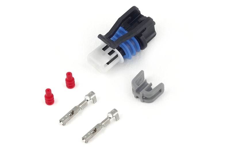 Haltech Plug And Pins Only - Delphi 2 Pin GM Style Air Temp (Grey)