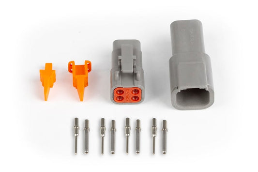 Haltech Plug And Pins Only - Matching Set Deutsch DTM-4 Connectors (7.5 Amp)