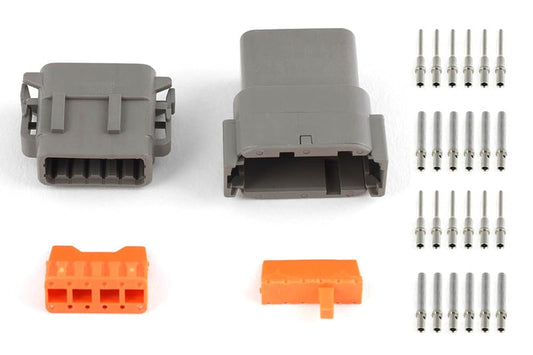 Haltech Plug And Pins Only - Matching Set Of Deutsch DTM-12 Connectors (7.5 Amp)