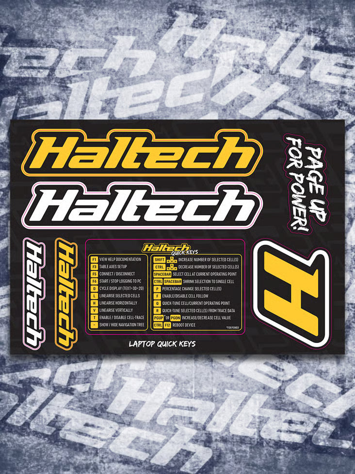 Haltech Sticker 400mm - Black & White Size: 400mm (16")