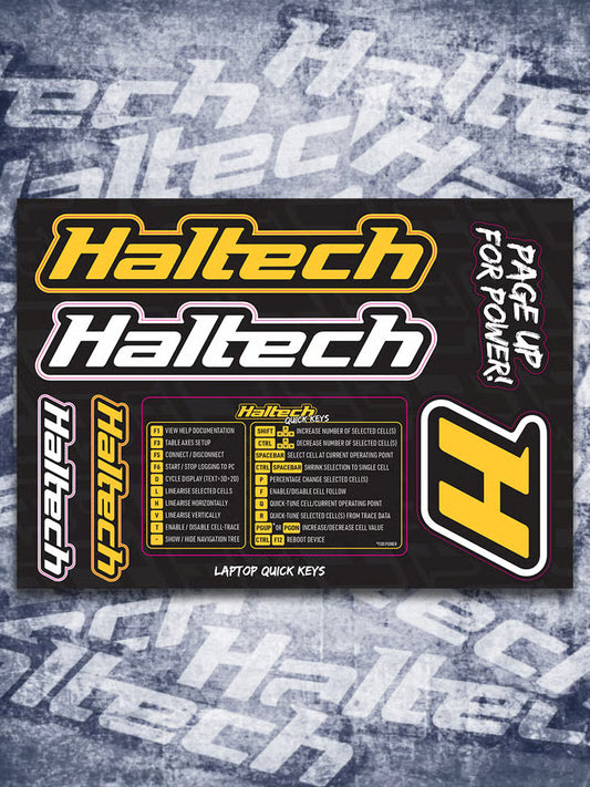 Haltech Sticker 400mm - Black & White Size: 400mm (16")