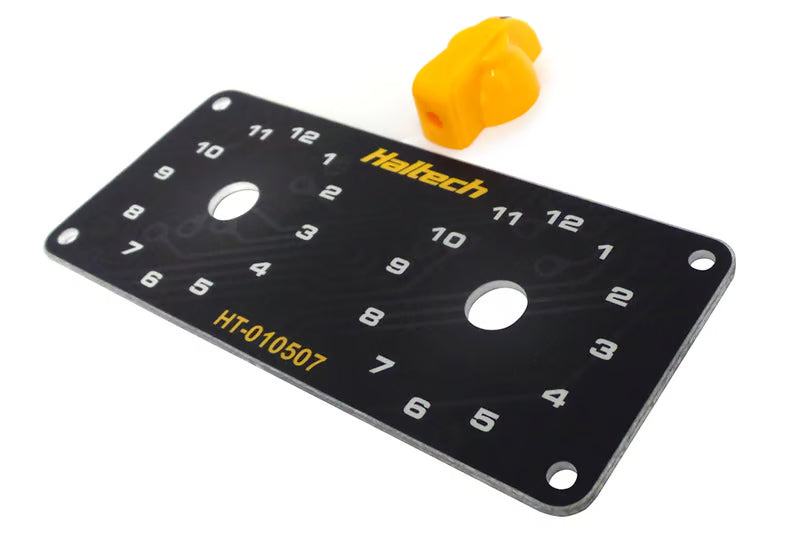 Haltech Dual Switch Panel Kit - includes Yellow knob