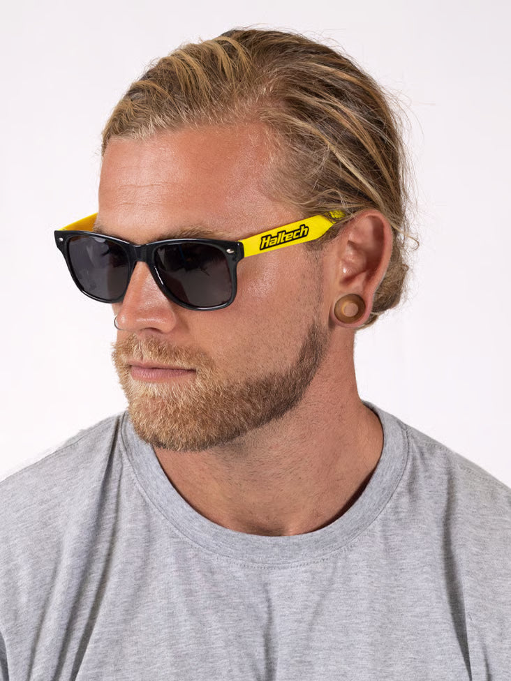 Haltech Novelty Sunglasses - Haltech Black and Yellow