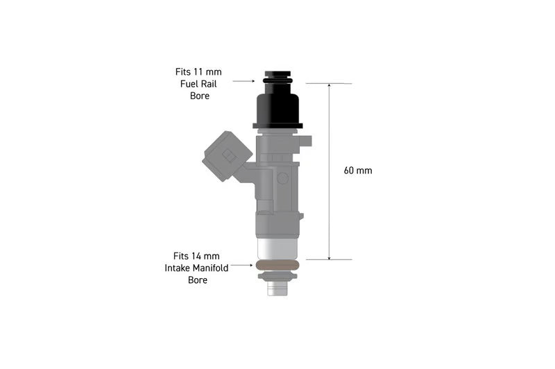 Haltech Fuel Injector Adapter - 11mm 3/4 to Full Length