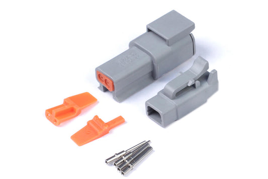 Haltech Plug and Pins Only - Matching Set Deutsch DTM-2 Connectors (7.5 Amp)