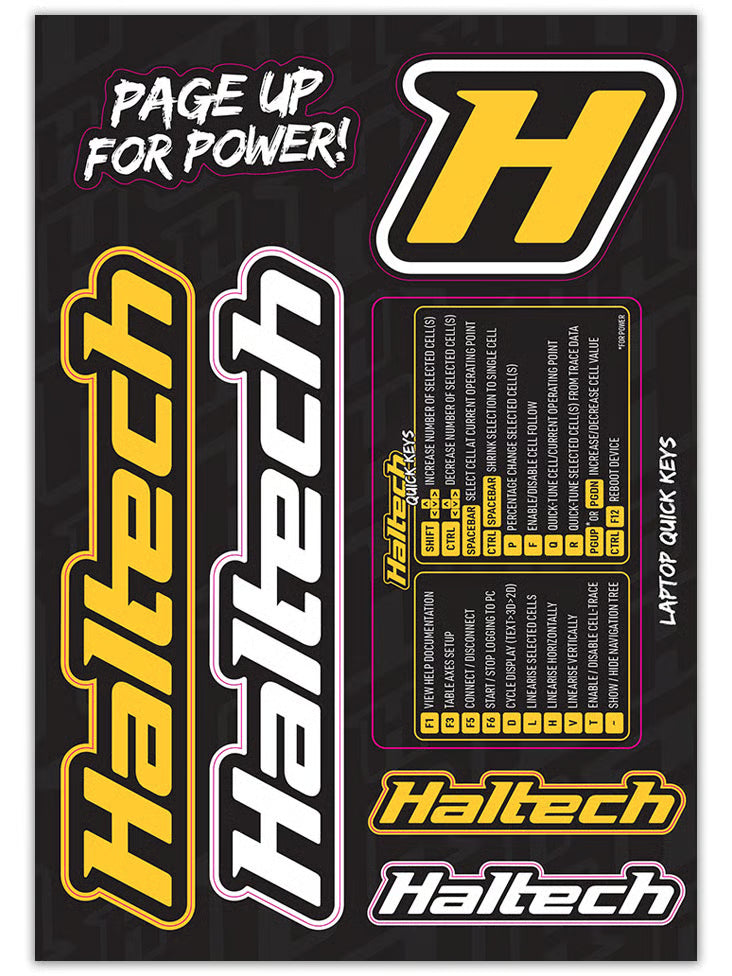 Haltech Sticker Sheet - A5 Colour