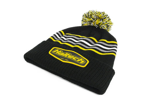 Haltech Stripe beanie with pom pom