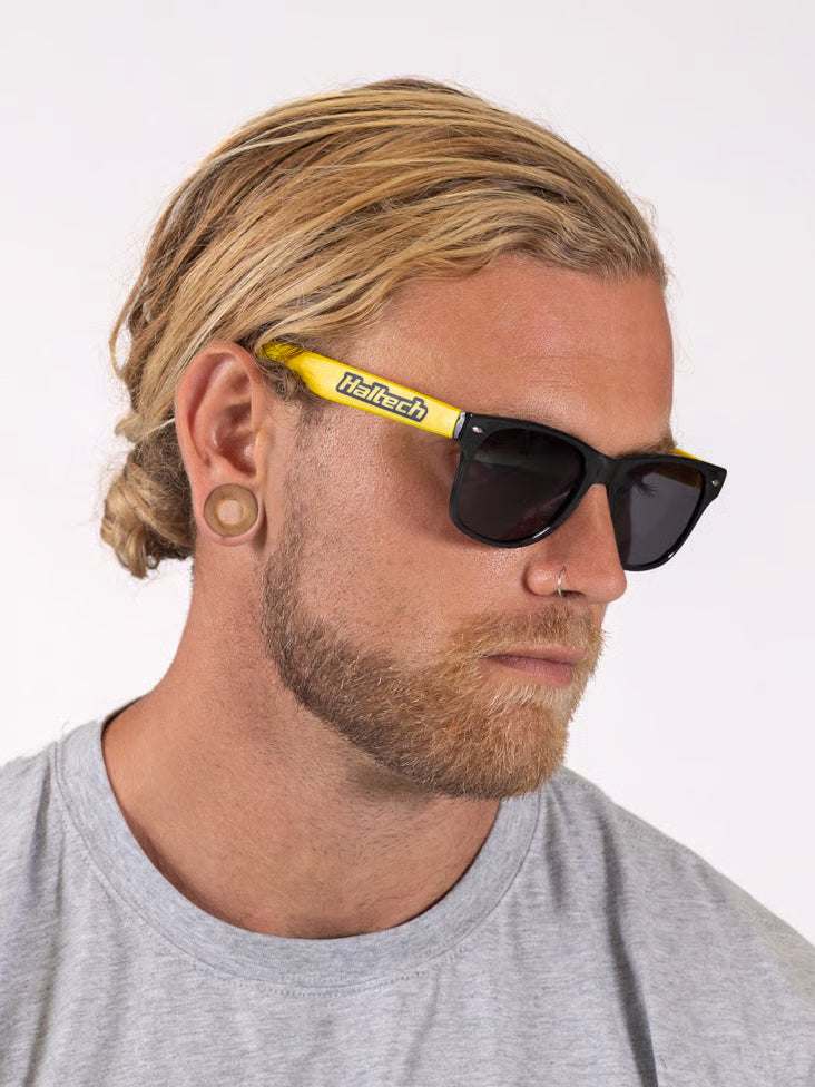Haltech Novelty Sunglasses - Haltech Black and Yellow