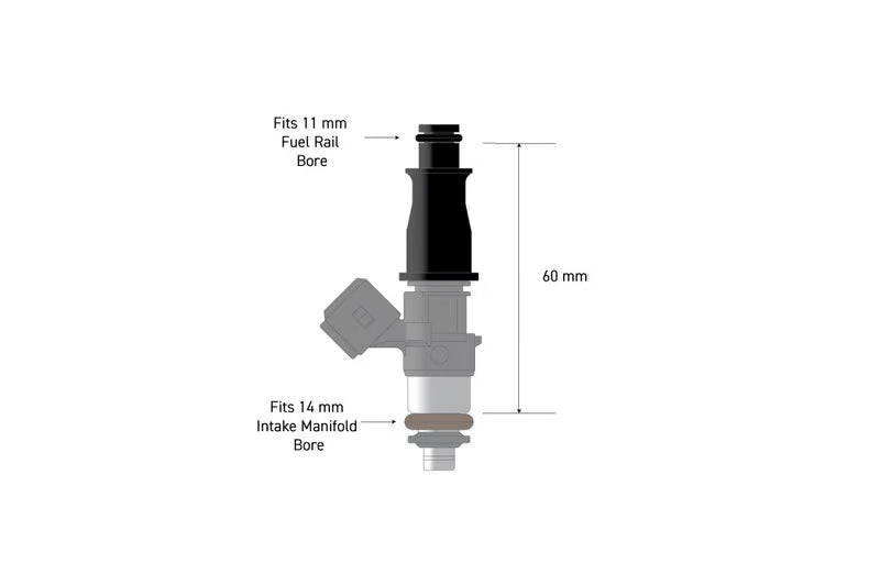 Haltech Fuel Injector Adapter - 11mm 1/2 to Full Length