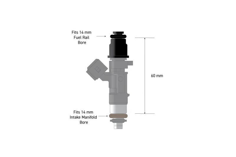 Haltech Fuel Injector Adapter - 14mm 3/4 to Full Length