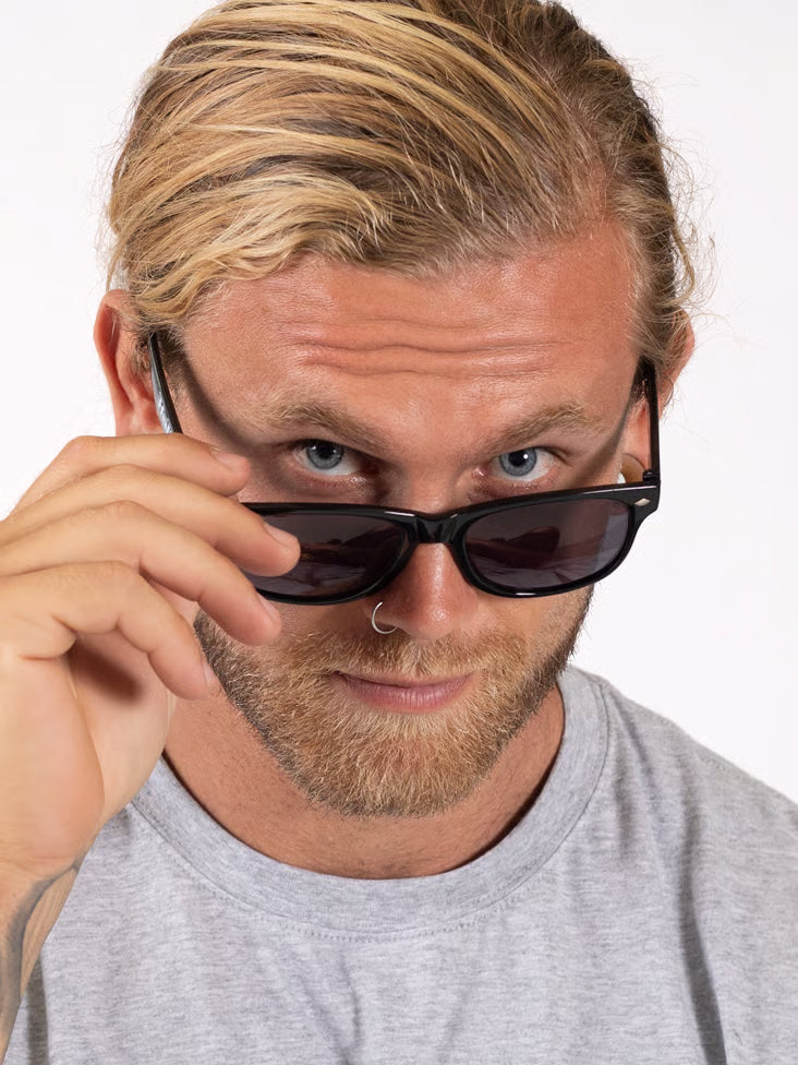 Haltech Novelty Sunnies - Black w/White Logo