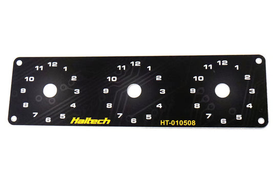 Haltech Triple Switch Panel Only - includes Yellow & Red knobs