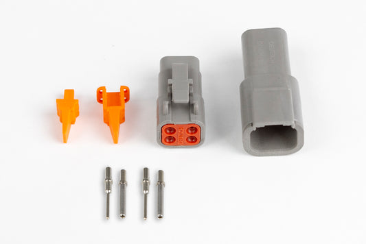 Haltech Plug and Pins Only - Matching Set Deutsch DTM-4 Connectors (7.5 Amp)