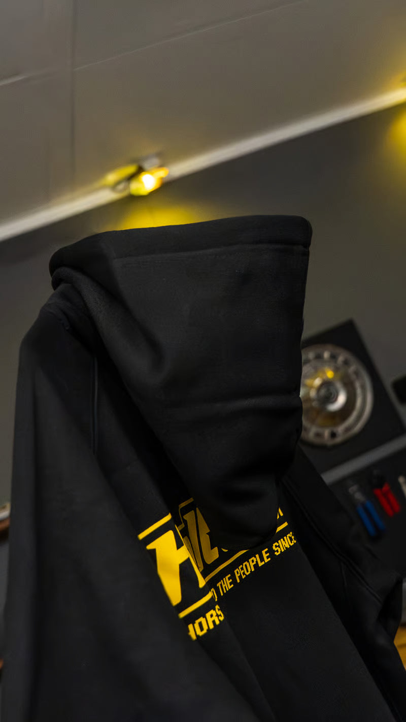 Haltech Classic Hoodie - Black & Yellow - 3XL
