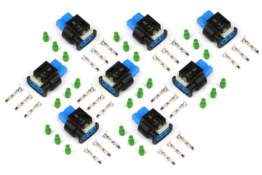 Haltech Plug and Pins Only - Ford Coyote 2nd Generation Ignition Coil Plugs - 2015-2017 (Set of 8)